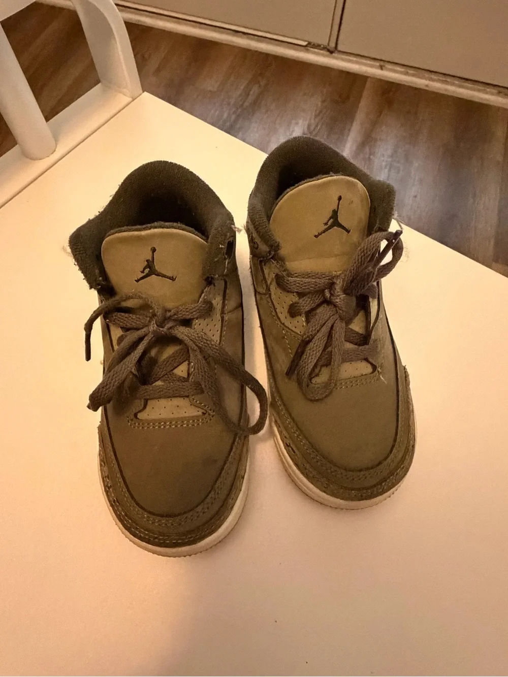 Jordan Kids 10C Olive Green Casual Sneakers